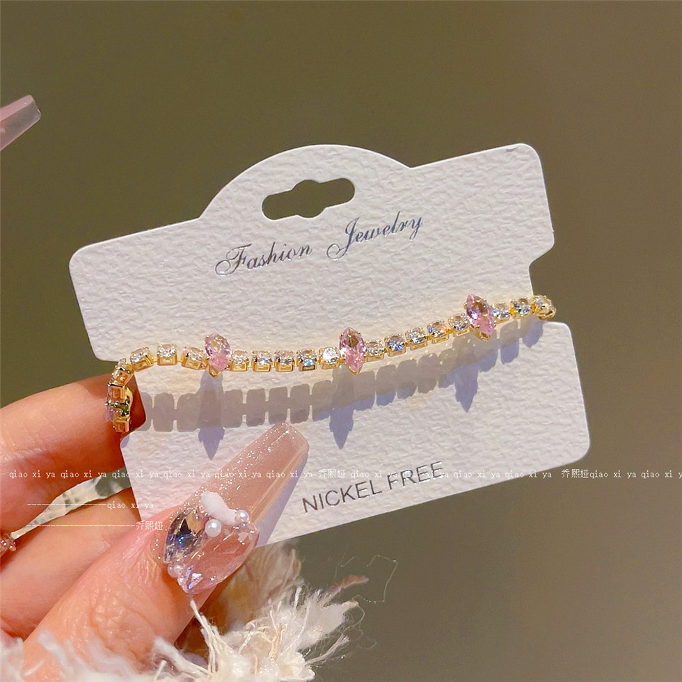 Best Jewelry Watches For Women - Braccialetti con zirconi rosa con diamanti