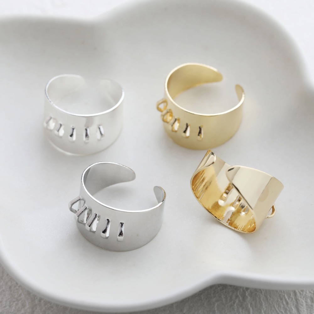 Gold Plated Ring - 4 pezzi di impostazioni per anelli