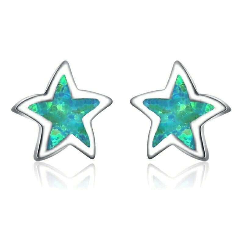 Opal Earrings Dangle - 1 paio di orecchini a bottone