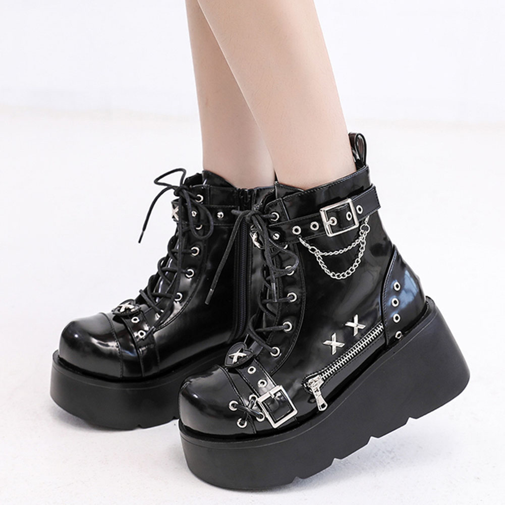 Anklet Foot Chain - Nuovi Stivaletti Donna Goth con Plateau,