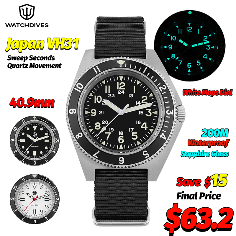 Jewellery Watches - Watchdives WD1972 Orologio al quarzo Zaffiro