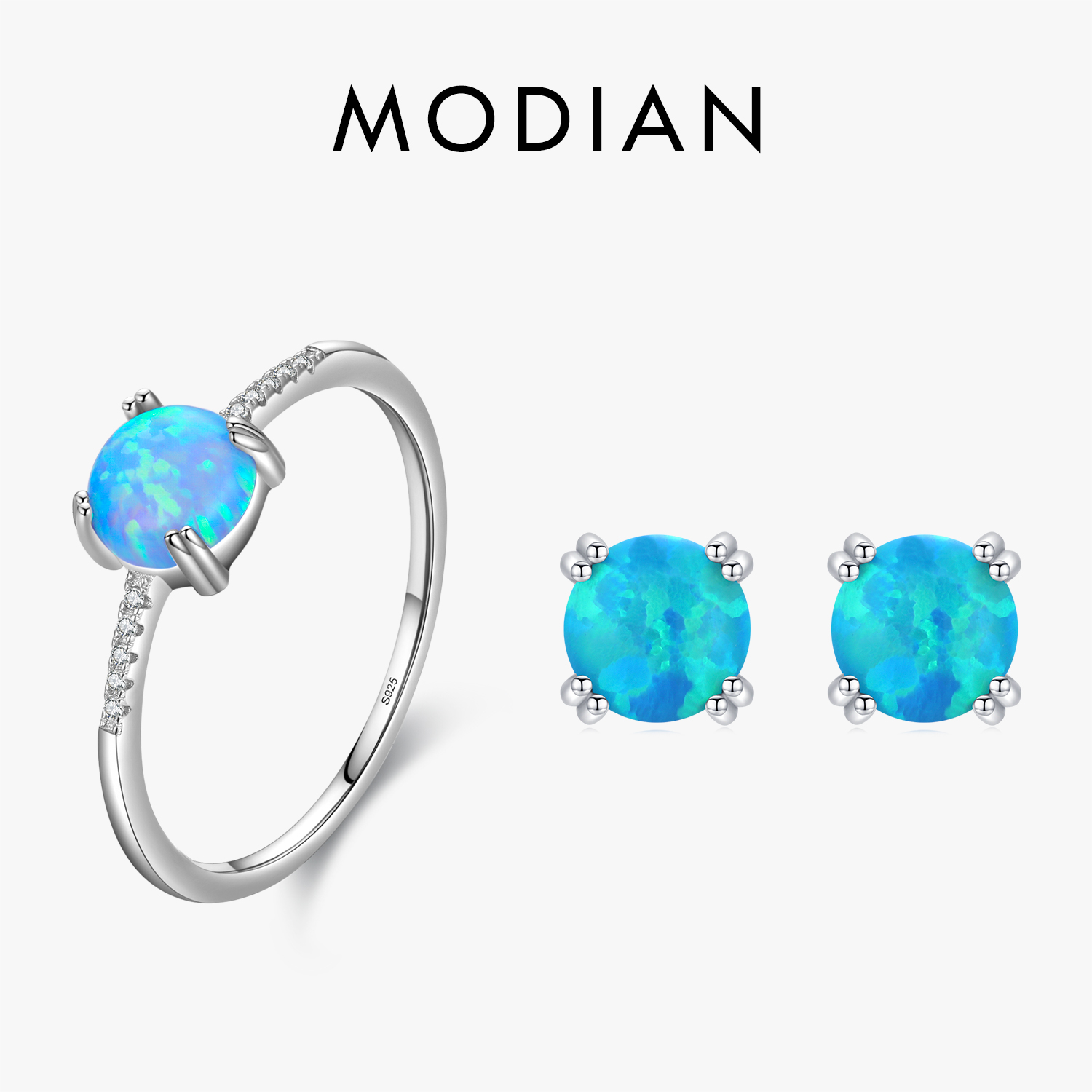 Opal Earrings Dangle - Modian autentico Set di gioielli in