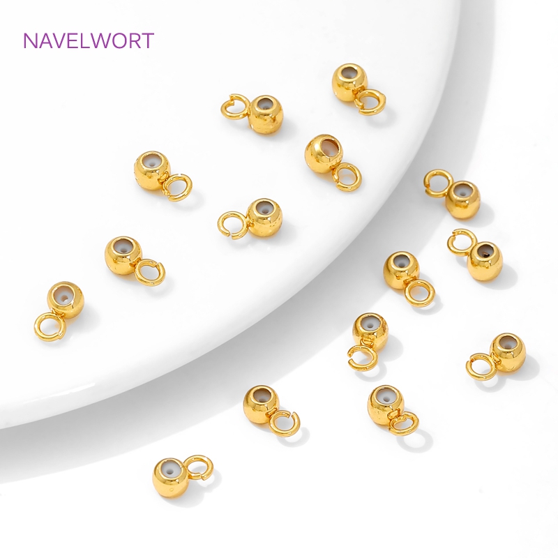 Gold Plated Ring - Perline terminali di posizionamento in silicone