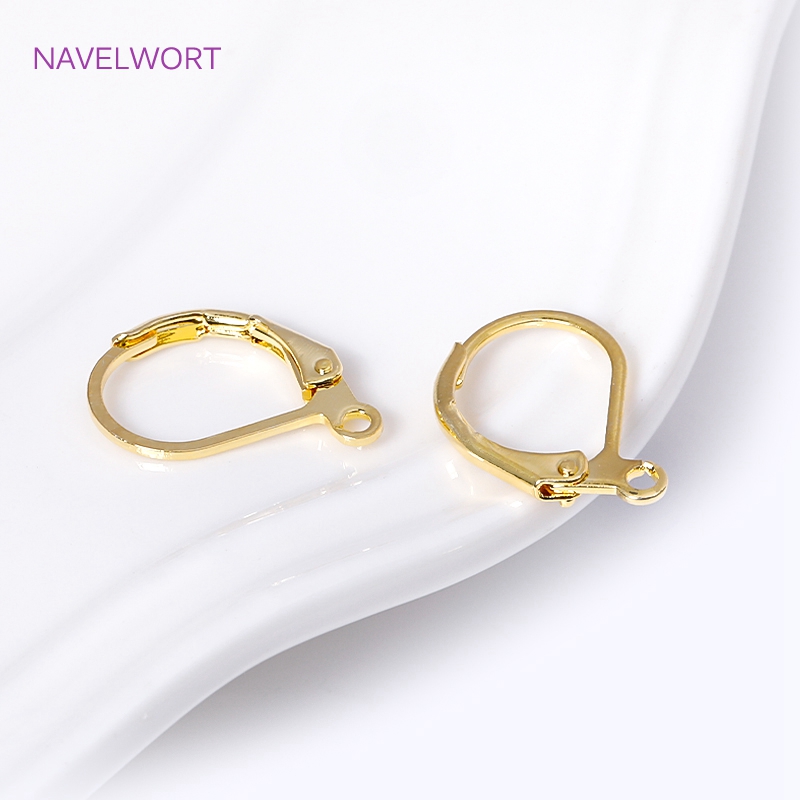 Gold Plated Ring - Orecchini francesi alla moda con leva