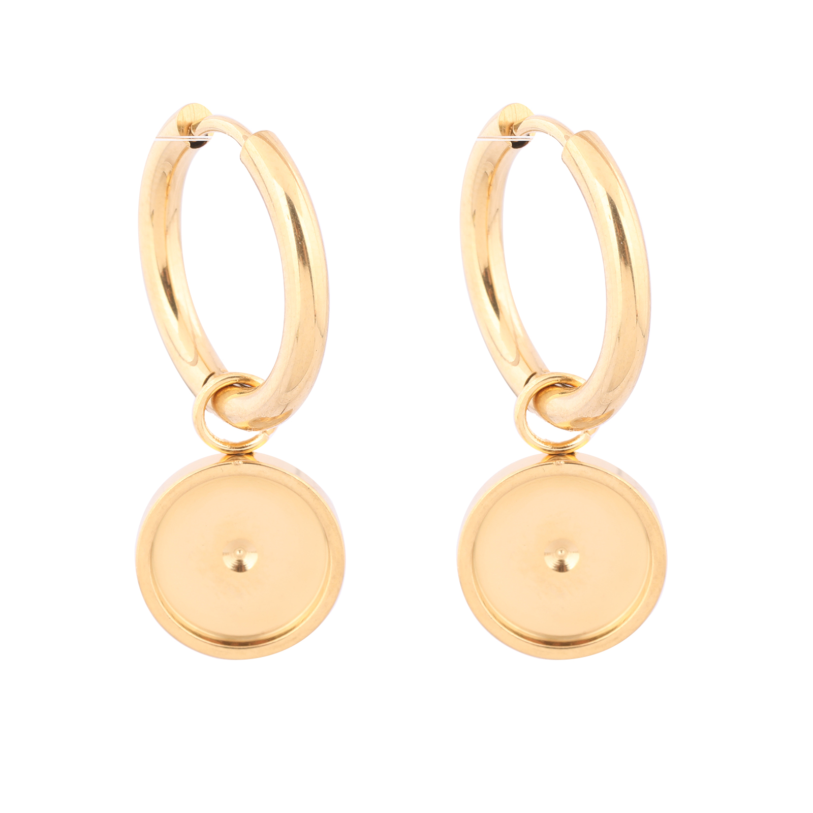 Gold Plated Ring - 6 pz. Base per Orecchini a