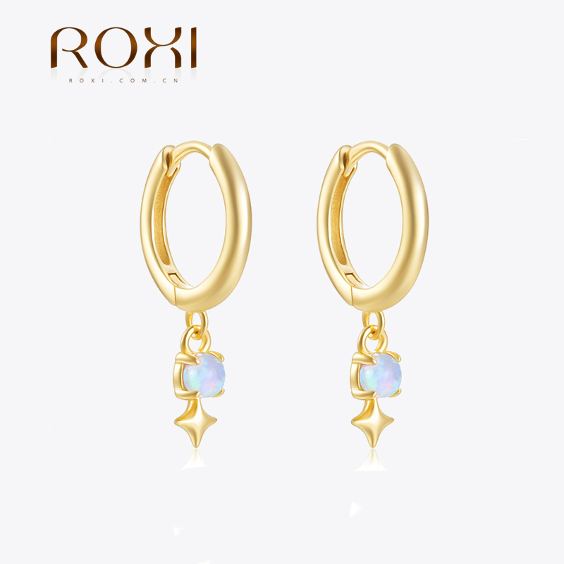 Opal Earrings Dangle - ROXI Opale Bianco Goccia Orecchini A