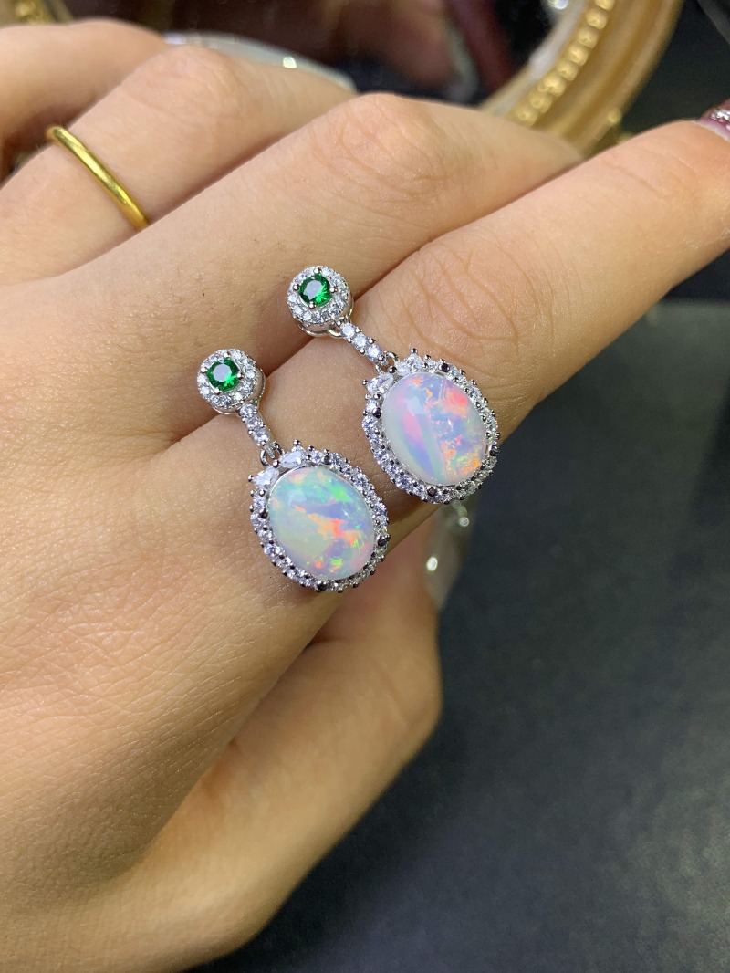 Orecchino opale in argento Ste - Opal Earrings Dangle recensione e prezzo