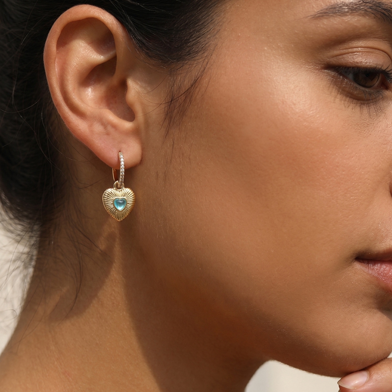 Orecchini a cerchio pendenti a - Opal Earrings Dangle recensione e prezzo