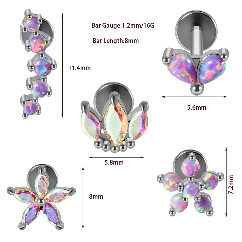 1PC in acciaio inossidabile op - Opal Earrings Dangle recensione e prezzo