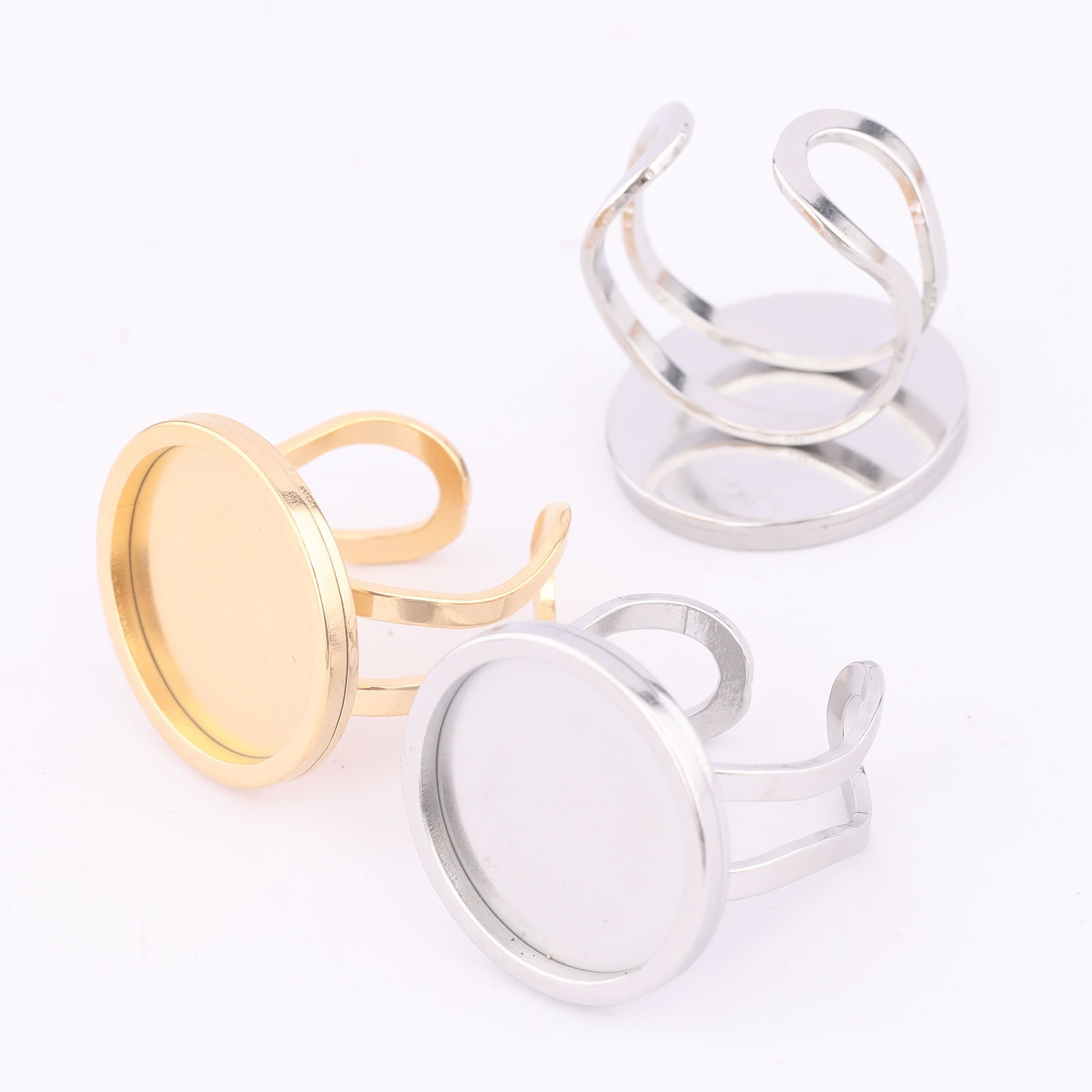 5 pz 18mm Rotondo Cabochon Ane - Gold Plated Ring recensione e prezzo