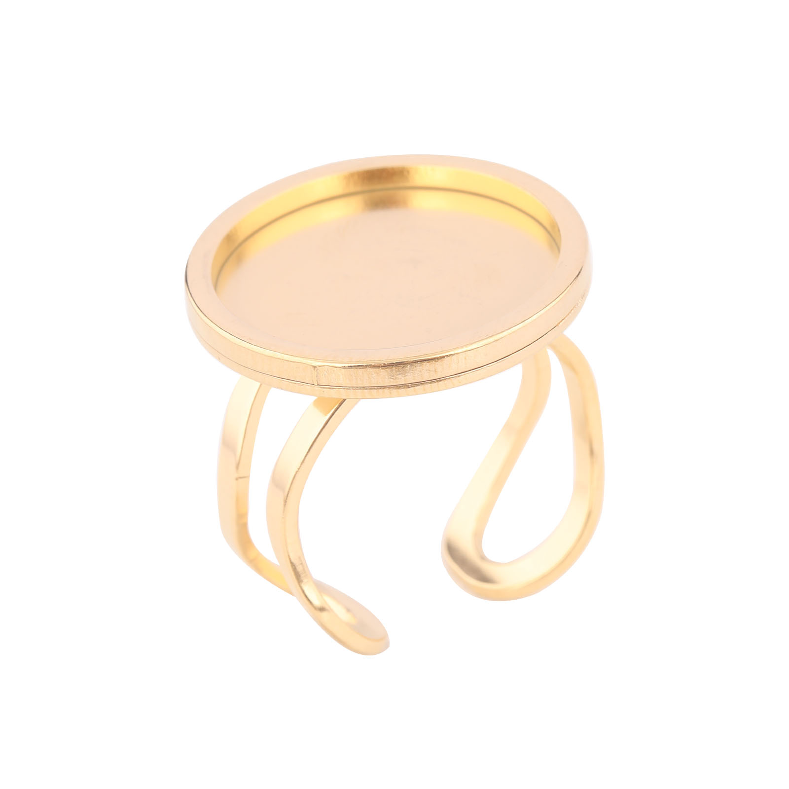 5 pz 18mm Rotondo Cabochon Ane - Gold Plated Ring recensione e prezzo